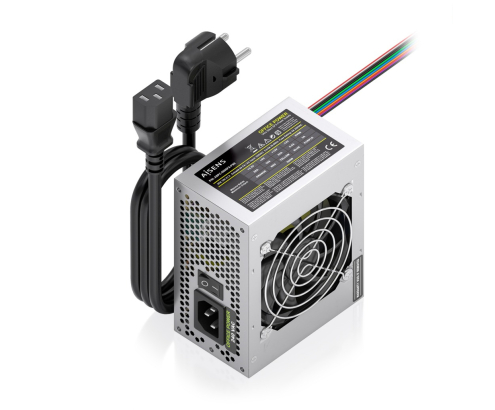 AISENS Fuente Alimentacion SFX 500W con Cable de Alimentacion OEM, Plata