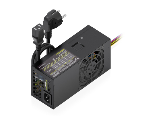 AISENS Fuente Alimentacion TFX 500W con Cable de Alimentacion OEM, Negra