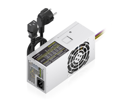AISENS Fuente Alimentacion TFX 500W con Cable de Alimentacion OEM, Plata