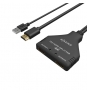 AISENS HDMI Duplicador 4K@30HZ 1Í—2 con Alimentación USB y Cable, Negro, 30 cm