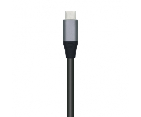 AISENS Hub USB 3.1 USB-C, USB-C/M - 4x Tipo A/H, Gris, 10 cm