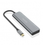 AISENS Hub USB 3.2 Gen1 5G USB-C, USB-C/M-2xUSB-C/H-2xUSB-A/H, Gris, 15 cm