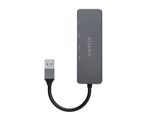 AISENS Hub USB3.2 Gen1 5G USB-A, USB-A/M-2xUSB-C/H-2xUSB-A/H, Gris, 15cm