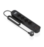 AISENS Regleta de Enchufes Multifuncion con 4 Tomas + Cargador PD3.0 20W 2xUSB-C, 2xUSB-A, 1.4m, Negro