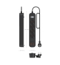AISENS Regleta de Enchufes Multifuncion con 4 Tomas + Cargador PD3.0 20W 2xUSB-C, 2xUSB-A, 1.4m, Negro