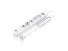 AISENS Regleta de Enchufes Multifuncion con 5 Tomas + Cargador PD3.0 2...