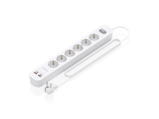 AISENS Regleta de Enchufes Multifuncion con 6 Tomas + Cargador PD3.0 2...