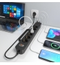 AISENS Regleta de Enchufes Multifuncion con 6 Tomas + Cargador PD3.0 20W 2xUSB-C, 2xUSB-A, 1.4m, Negro