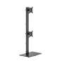 AISENS Soporte de Mesa Con Peana Eco Giratorio e Inclinable para 2 Monitor/TV 12kg de 17-34, Negro