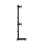AISENS Soporte de Mesa Con Peana Eco Giratorio e Inclinable para 2 Monitor/TV 12kg de 17-34, Negro