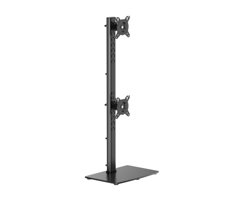 AISENS Soporte de Mesa Con Peana Eco Giratorio e Inclinable para 2 Monitor/TV 12kg de 17-34, Negro