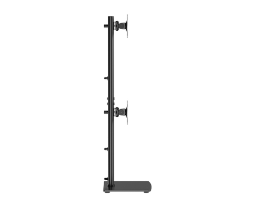 AISENS Soporte de Mesa Con Peana Eco Giratorio e Inclinable para 2 Monitor/TV 12kg de 17-34, Negro