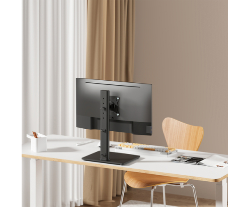 AISENS Soporte de Mesa Con Peana Eco Giratorio e Inclinable para Monitor/TV 12kg de 17-34, Negro