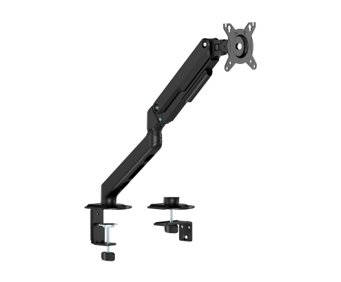 AISENS Soporte de Mesa Eco Contrapeso Giratorio e Inclinable para Monitor/TV 9kg (3 Pivotes, 1 Brazo) de 17-32, Negro