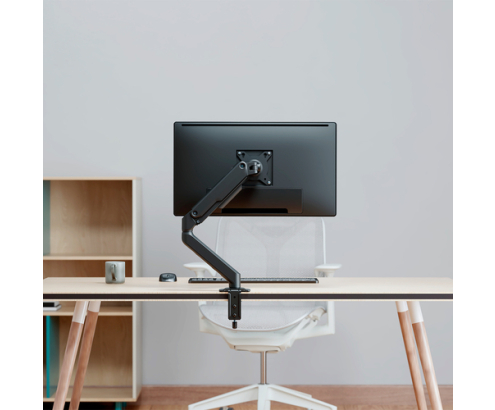 AISENS Soporte de Mesa Eco Contrapeso Giratorio e Inclinable para Monitor/TV 9kg (3 Pivotes, 1 Brazo) de 17-32, Negro