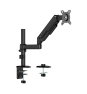 AISENS Soporte de Mesa Eco Contrapeso Giratorio e Inclinable para Monitor/TV 9kg (3 Pivotes, 1 Brazo) de 17-32, Negro
