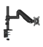 AISENS Soporte de Mesa Eco Contrapeso Giratorio e Inclinable para Monitor/TV 9kg (3 Pivotes, 1 Brazo) de 17-32, Negro
