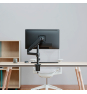 AISENS Soporte de Mesa Eco Contrapeso Giratorio e Inclinable para Monitor/TV 9kg (3 Pivotes, 1 Brazo) de 17-32, Negro