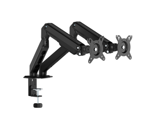 AISENS Soporte de Mesa Eco Contrapeso Giratorio e Inclinable para Monitor/TV 9kg (3 Pivotes, 2 Brazos) de 17-32, Negro
