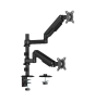 AISENS Soporte de Mesa Eco Contrapeso Giratorio e Inclinable Para Monitor/TV 9kg (3 Pivotes, 2 Brazos) de 17-32
