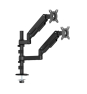 AISENS Soporte de Mesa Eco Contrapeso Giratorio e Inclinable Para Monitor/TV 9kg (3 Pivotes, 2 Brazos) de 17-32
