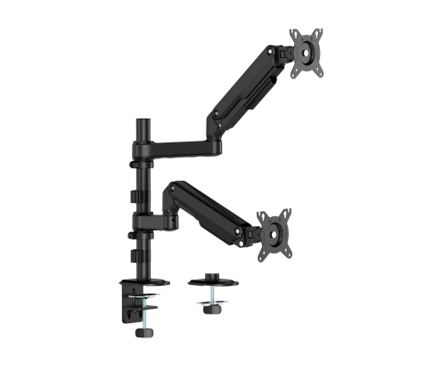 AISENS Soporte de Mesa Eco Contrapeso Giratorio e Inclinable Para Monitor/TV 9kg (3 Pivotes, 2 Brazos) de 17-32
