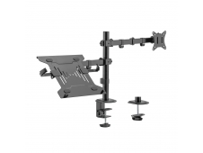 AISENS Soporte de Mesa Giratorio e Inclinable para Portatil y Monitor/...