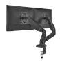 AISENS Soporte De Mesa Pro Contrapeso Giratorio E Inclinable Para Monitor/TV 9kg (3 Pivotes, 2 Brazos) De 17-32, Negro