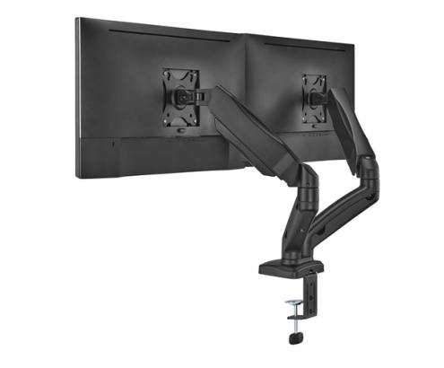 AISENS Soporte De Mesa Pro Contrapeso Giratorio E Inclinable Para Monitor/TV 9kg (3 Pivotes, 2 Brazos) De 17-32, Negro