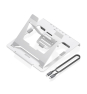 AISENS Soporte de Sobremesa Ajustable para Portatil / Tablet con USB-C Docking 7 en 1, Gris