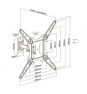 AISENS Soporte Eco Giratorio, Inclinable Para Monitor/tv 30kg (2 Pivotes) De 23-55, Negro.