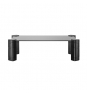 AISENS Soporte Elevador Cristal para Monitor/Portátil, Negro