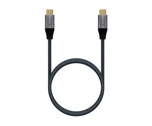 AISENS â€“ USB 3.2 Gen2x2 Aluminum Cable 20Gbps 8K@30Hz 5A 100W E-Mark, Type USB-C/M-USB-C/M, Grey, 1.5 m