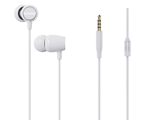 Aiwa ESTM-20WT auricular y casco Auriculares Alámbrico Dentro de oído Llamadas/Música/Deporte/Uso diario Blanco