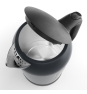 Aiwa KOTAN tetera eléctrica 1 L 2200 W Acero inoxidable, Negro