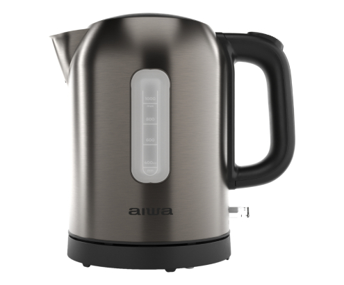Aiwa KOTAN tetera eléctrica 1 L 2200 W Acero inoxidable, Negro