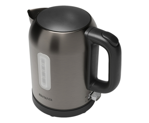 Aiwa KOTAN tetera eléctrica 1 L 2200 W Acero inoxidable, Negro