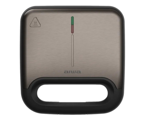 Aiwa TETSU sandwichera 750 W Acero inoxidable, Negro