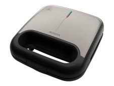 Aiwa TETSU sandwichera 750 W Acero inoxidable, Negro
