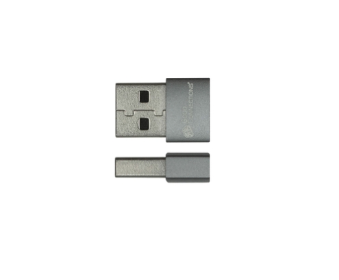 Alcasa USB-AD203 cambiador de género para cable USB-A USB-C Gris