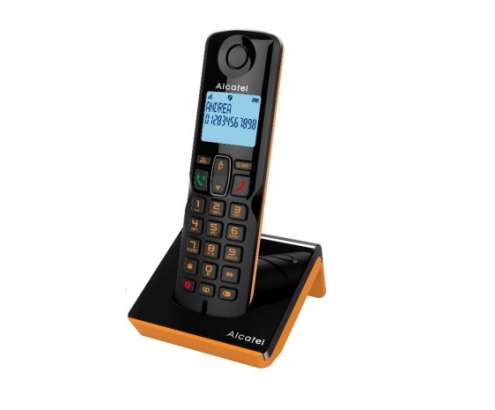 Alcatel S280 Teléfono DECT Identificador de llamadas Negro, Naranja