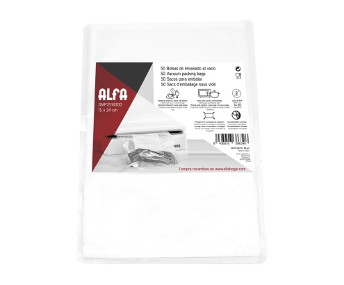 Alfa 0MP2514300 accesorios y suministros de sellador al vacío Bolsa para envasadora al vacío