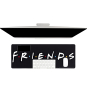 Alfombrilla de Escritorio Friends 80 x 30 cm Antideslizante para Teclado y Ratón