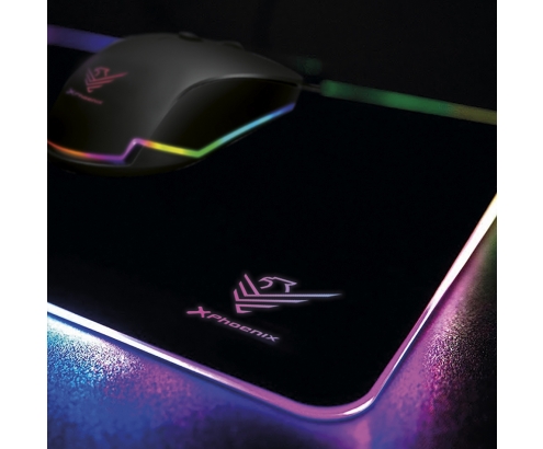 Alfombrilla phoenix gaming 10 modos de iluminacion usb negro PHFACTOR-XPAD