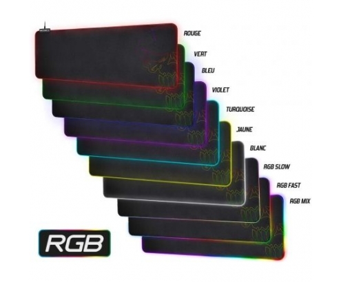 ALFOMBRILLA SPIRIT OF GAMER SKULL RGB GAMING XXL BORDE RETROILUMINADO BASE CON TEXTURA ANTIDESLIZANTE 10 MODOS LED SOG-PADXXRGB