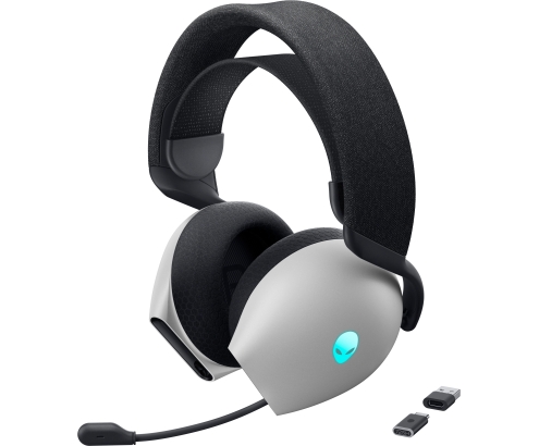 Alienware AW725H Auriculares Inalámbrico y alámbrico Diadema Juego USB Tipo C Bluetooth Negro, Blanco