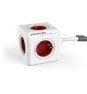 Allocacoc PowerCube base múltiple 3 m 1 salidas AC Interior Rojo, Blanco