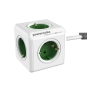 Allocacoc PowerCube Extended base múltiple 1,5 m 5 salidas AC Interior Verde, Blanco