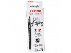 Alpino AR001040 rotulador Fino/Medio Negro, Gris 6 pieza(s)