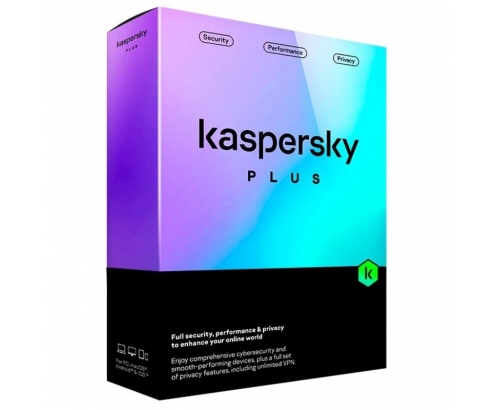 Antivirus Kaspersky Plus/ 5 Dispositivos/ 1 Año